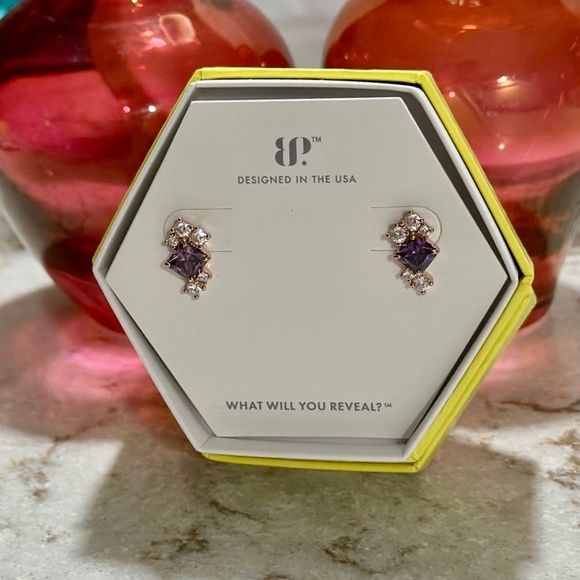 Stay Sparkly Amethyst Earrings - Picture 3 of 4